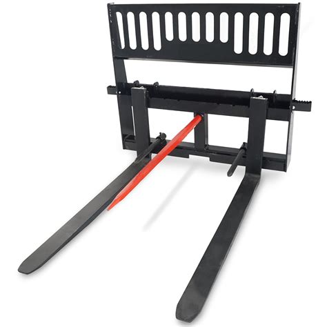 skid steer hay forks for sale|skid steer bale spear plans.